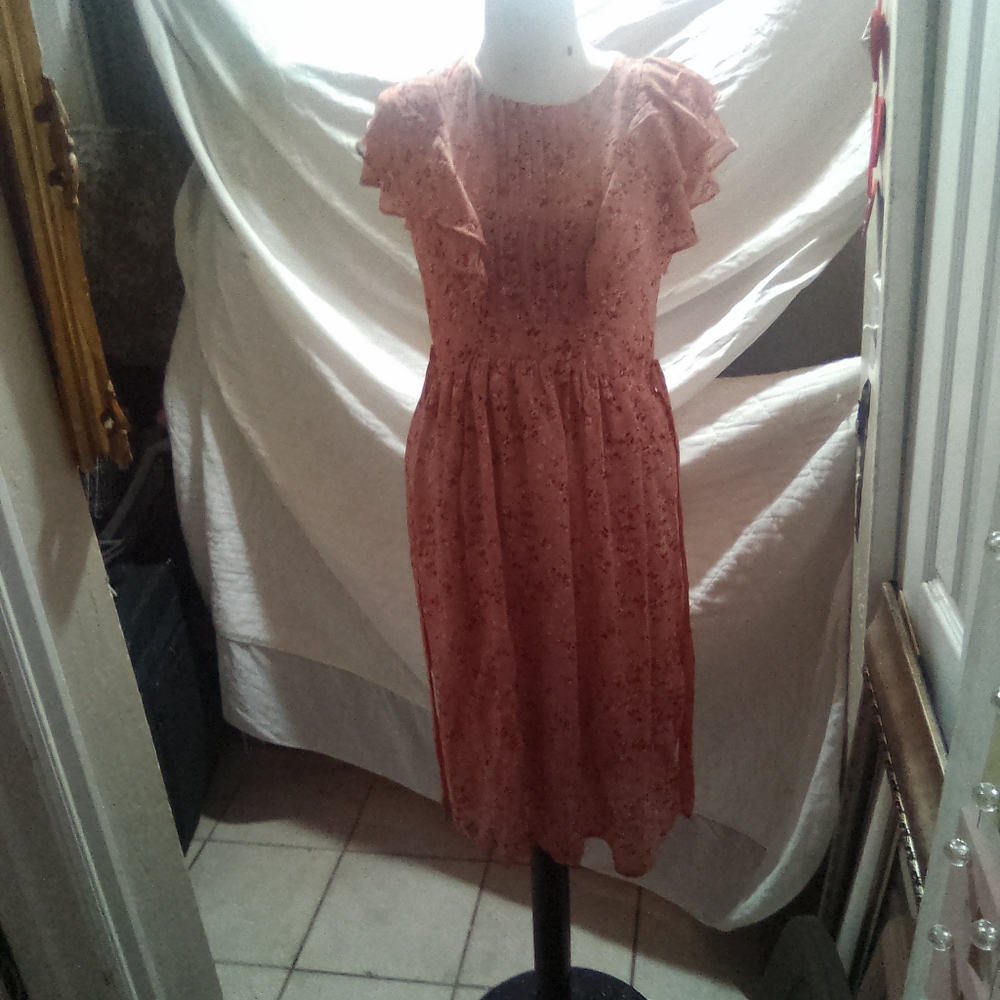 Elegant Coral Dress